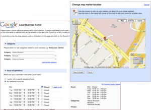 Googlemaps User interface showing Minnesota History Center adjustments