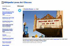 Screen shot of Flickr Wikipedia Loves Art site